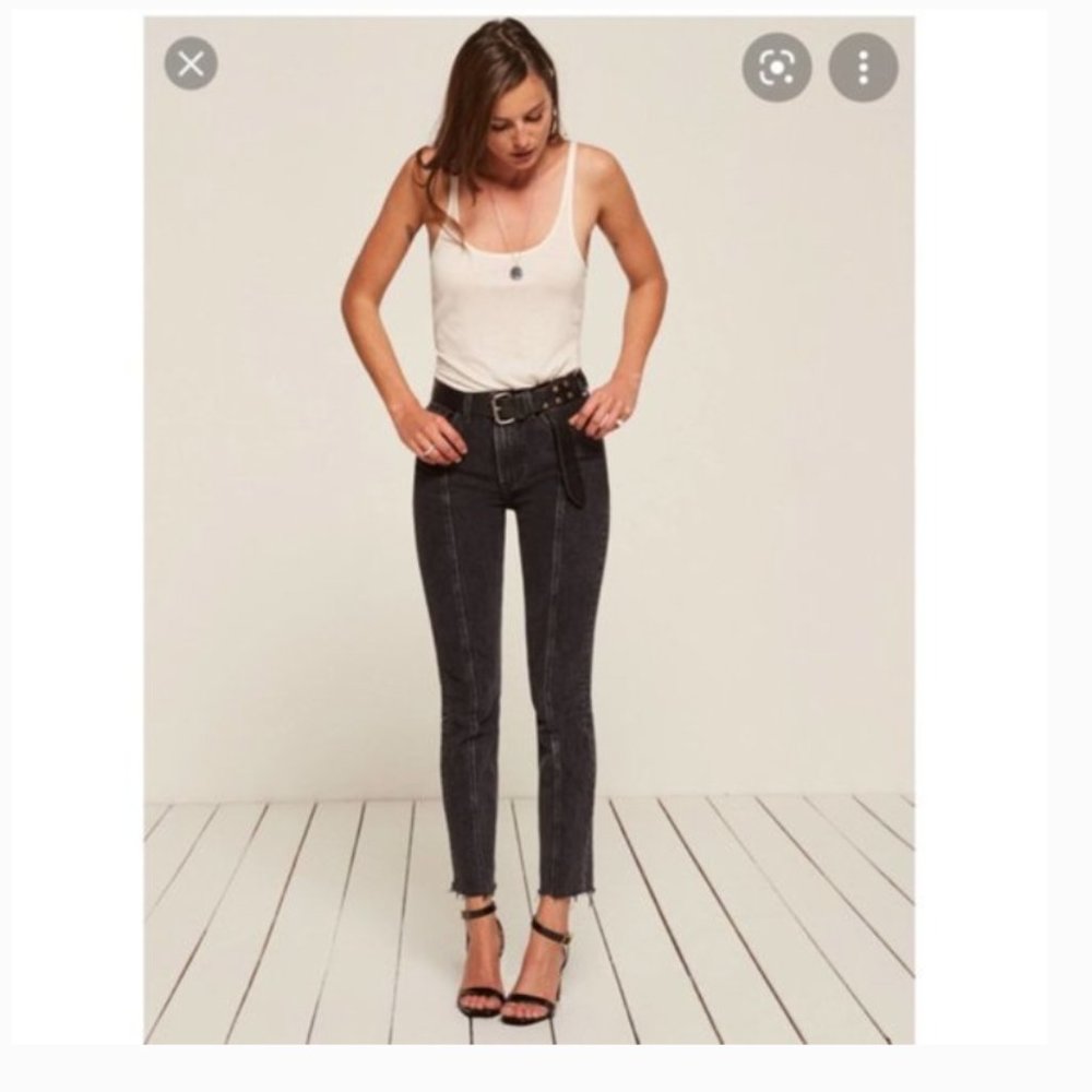 Reformation Seamed Jean in Pacific color